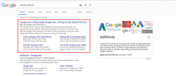 quảng cáo google adword là gì